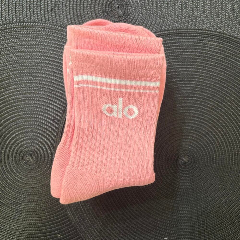Alo pink socks yoga loungewear